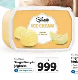 GELATELLI Sárgadinnyés jégkrém 1l