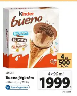 Lidl KINDER Bueno jégkrém 4x90ml ajánlat