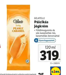 Lidl GELATELLI Pálcikás jégkrém 120ml ajánlat