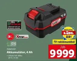Lidl PARKSIDE® Akkumulátor, 4 Ah /db ajánlat