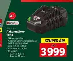 Lidl PARKSIDE® Akkumulátor- töltő 1db ajánlat