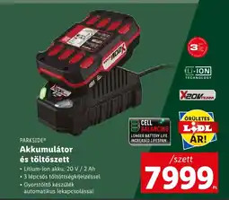 Lidl PARKSIDE® Akkumulátor és töltőszett /szett ajánlat