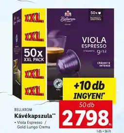 Lidl BELLAROM Kávékapszula 50db ajánlat