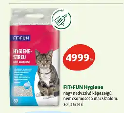 Fressnapf FIT+FUN Hygiene nagy nedvszívó képességű nem csomósodó macskaalom. 30 l ajánlat