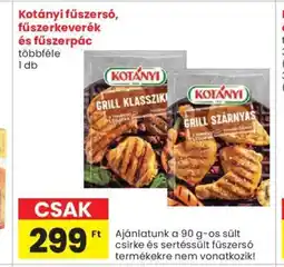 Spar Kotányi fűszersó, fűszerkeverék 1db ajánlat