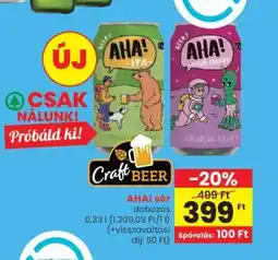 Spar AHA! sör 330 ml ajánlat