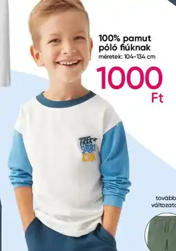 Pepco 100% pamut póló fiúknak ajánlat