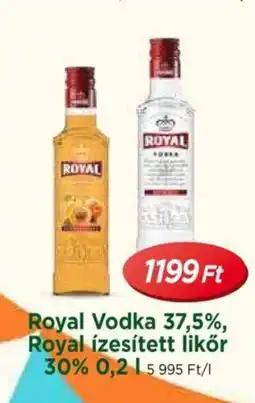 Real Royal Vodka 37,5%, Royal ízesített likőr 30% 0,2l ajánlat