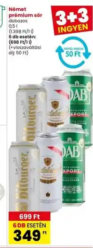 Spar Market Német prémium sör 0,5l ajánlat