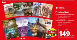 Lidl Prémium füzet A5, 1db ajánlat