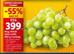 Lidl Mag nélküli fehér szőlő, 500 g/csomag ajánlat