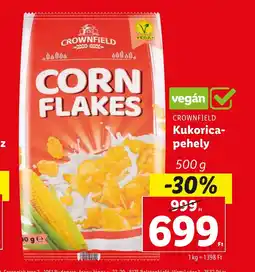 Lidl CROWNFIELD Kukorica- pehely 500g ajánlat
