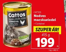 Lidl CATTOS Nedves macskaeledel 415g ajánlat