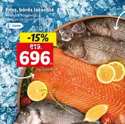 Lidl Friss, bőrös lazacfilé 100g ajánlat