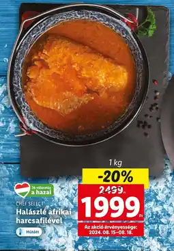 Lidl CHEF SELECT Halászlé afrikai harcsafilével 1kg ajánlat