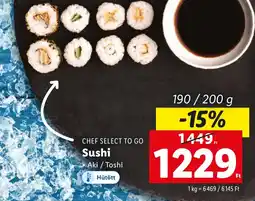 Lidl CHEF SELECT TO GO Sushi 190/200g ajánlat