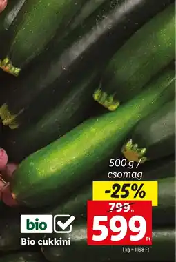 Lidl Bio cukkini 500g/csomag ajánlat