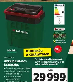 Lidl PARKSIDE® Akkumulátoros hűtőtáska /db ajánlat