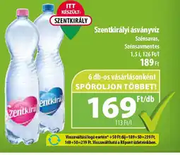 Coop Szentkirályi ásványvíz 1,5l ajánlat