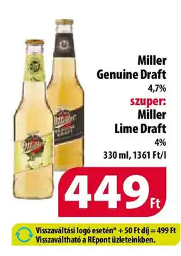 Coop Miller Genuine Draft 330ml ajánlat