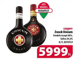 Coop Zwack Unicum 0,7l ajánlat