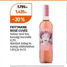 FRITTMANN ROSÉ CUVÉE 0,75l