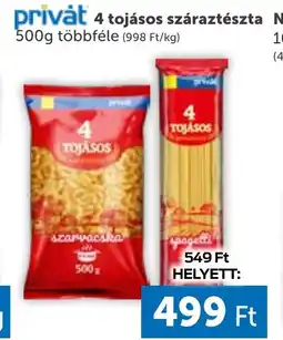 PRIVÁT Privȧt 4 tojásos száraztészta 500g ajánlat