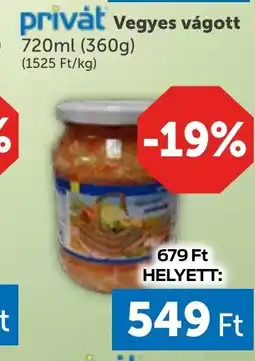 PRIVÁT Privȧt vegyes vágott 720ml ajánlat