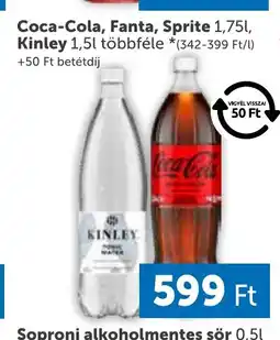 PRIVÁT Coca-Cola, Fanta, Sprite 1,75l ajánlat