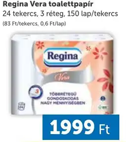 PRIVÁT Regina Vera toalettpapír 24 tekercs, 3 réteg, 150 lap/tekercs ajánlat