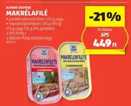 ALDI ALMARE SEAFOOD MAKRÉLAFILÉ 125g ajánlat