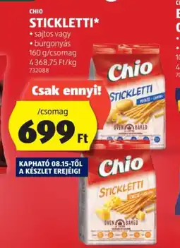 ALDI CHIO STICKLETTI 160g/csomag ajánlat