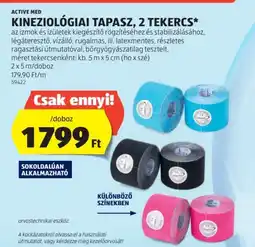 ALDI ACTIVE MED KINEZIOLÓGIAI TAPASZ, 2 TEKERCS 1db ajánlat