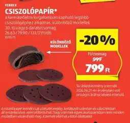 ALDI FERREX CSISZOLÓPAPÍR ajánlat