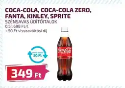 CBA COCA-COLA, COCA-COLA ZERO, FANTA, KINLEY, SPRITE 0,5l ajánlat