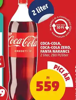 PENNY COCA-COLA, COCA-COLA ZERO, FANTA NARANCS 2 liter ajánlat