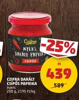 PENNY CZIFRA DARÁLT CSÍPŐS PAPRIKA 200g ajánlat