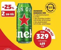 PENNY HEINEKEN DOBOZOS SÖR 0,5l ajánlat