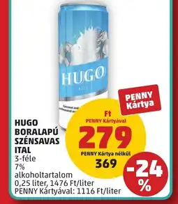 HUGO BORALAPÚ SZÉNSAVAS ITAL 0,25l