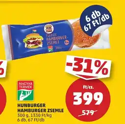 PENNY HUNBURGER HAMBURGER- ZSEMLE 300g ajánlat