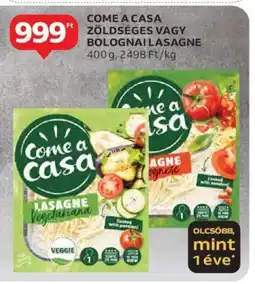 COME A CASA ZÖLDSÉGES VAGY BOLOGNAI LASAGNE 400g