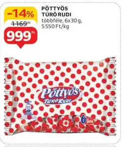 Auchan PÖTTYÖS TÚRÓ RUDI 6x30g ajánlat