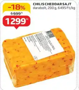 Auchan CHILIS CHEDDARSAJT darabolt, 200 g ajánlat