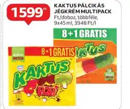 Auchan KAKTUS PÁLCIKÁS JÉGKRÉM MULTIPACK 9x45ml ajánlat