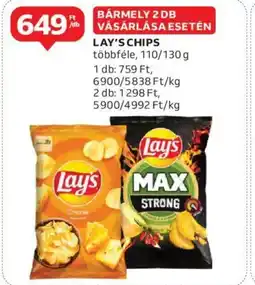 Auchan LAY'S CHIPS 110/130g ajánlat