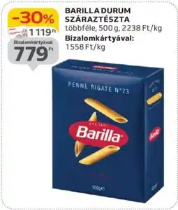 Auchan BARILLA DURUM SZÁRAZTÉSZTA ajánlat
