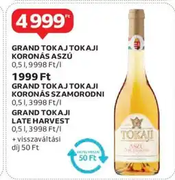 GRAND TOKAJ TOKAJI KORONÁS ASZÚ 0,5l