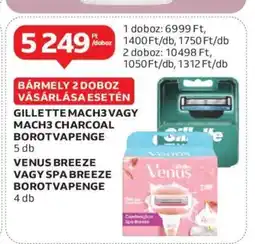Auchan GILLETTE MACH3 VAGY MACH3 CHARCOAL BOROTVAPENGE 5 db ajánlat