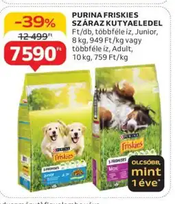 Auchan PURINA FRISKIES SZÁRAZ KUTYAELEDEL 8kg ajánlat