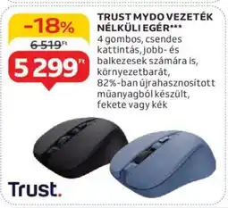 Auchan TRUST MYDO VEZETÉK NÉLKÜLI EGÉR 1db ajánlat